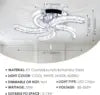 Crystal LED Chandelier – Dimmable, 5-Arm Design with Remote Control