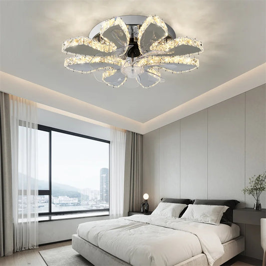 7-Head LED Fandelier – Ceiling Fan with Remote Control & Smart Lighting