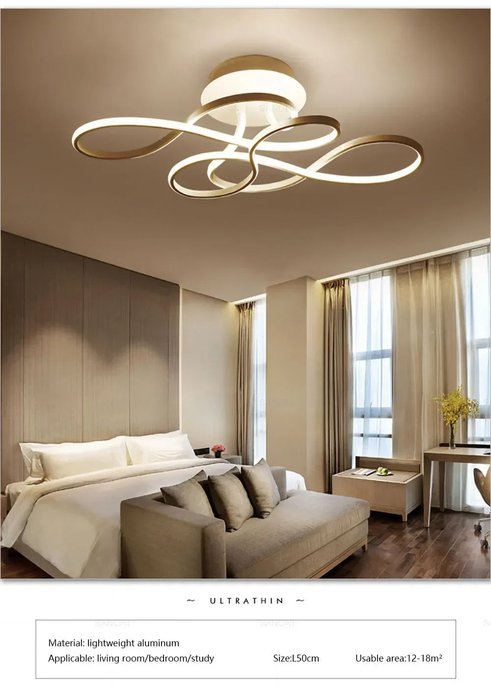 Modern LED Ceiling Chandelier – Versatile Indoor Light for Living Room, Balcony & Hallway