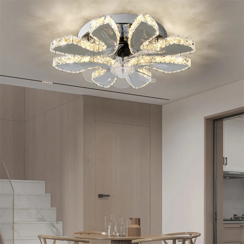 7-Head LED Fandelier – Ceiling Fan with Remote Control & Smart Lighting