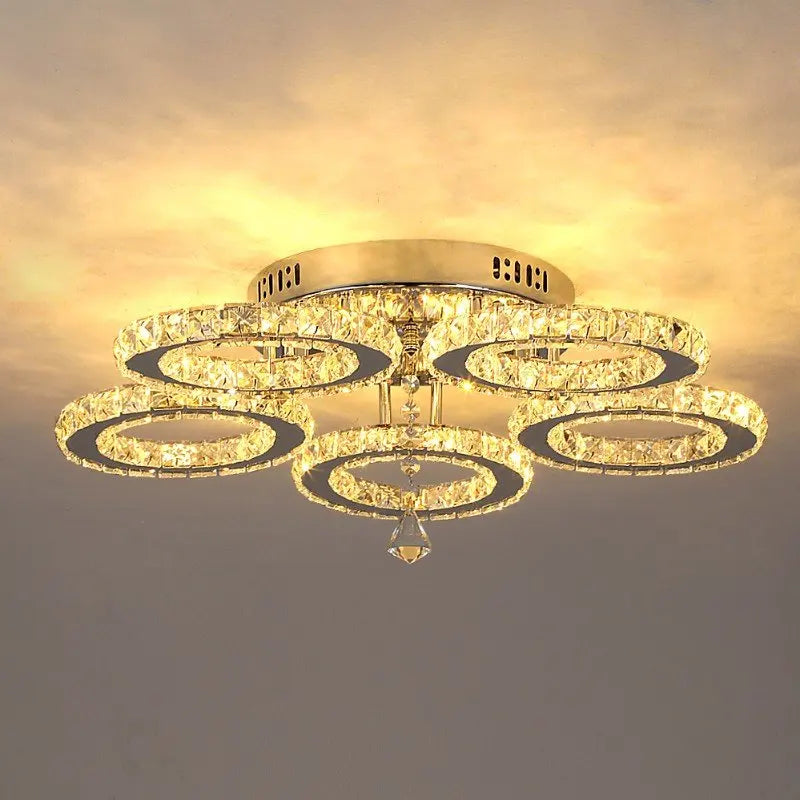 Luxury Crystal Ceiling Fan – Smart App & Remote Control LED Chandelier