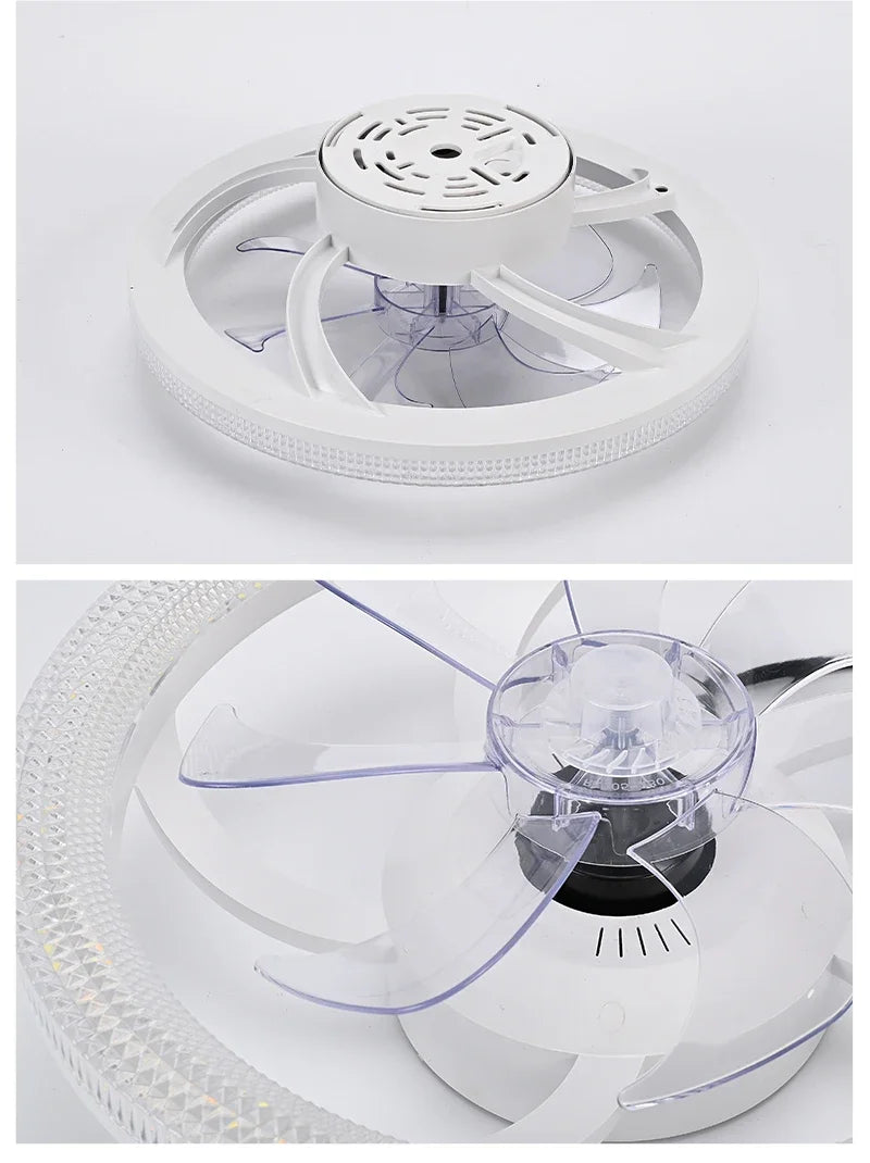 Smart LED Ceiling Fan – 6-Speed, App & Remote Control for Living Room & Bedroom