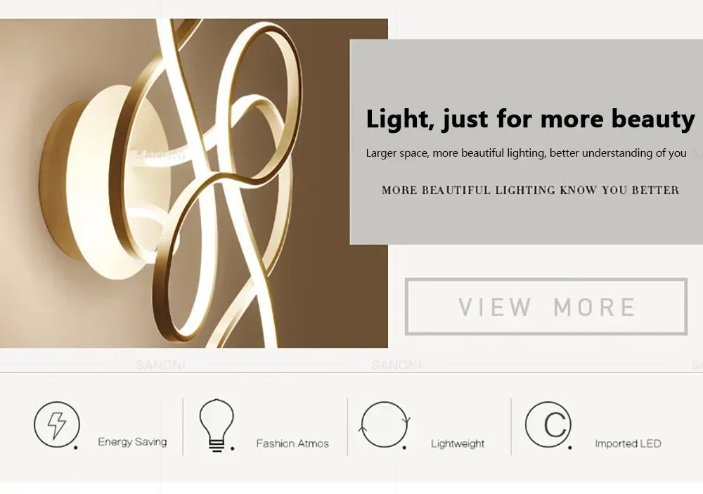 Modern LED Ceiling Chandelier – Versatile Indoor Light for Living Room, Balcony & Hallway
