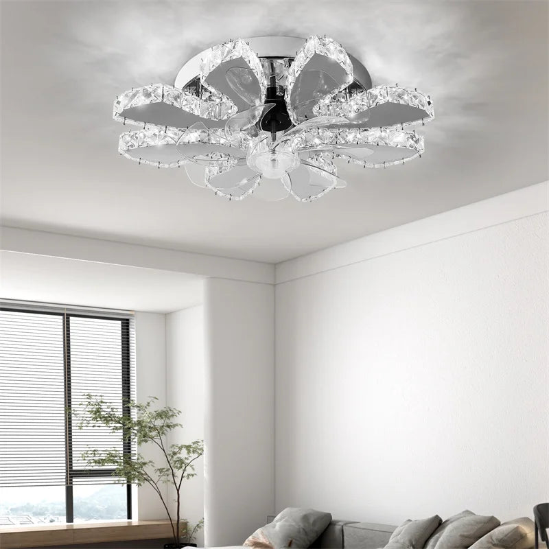 7-Head LED Fandelier – Ceiling Fan with Remote Control & Smart Lighting