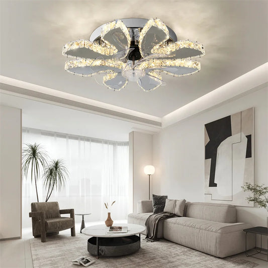 7-Head LED Fandelier – Ceiling Fan with Remote Control & Smart Lighting
