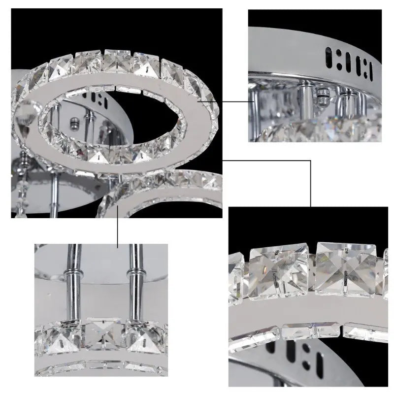 Luxury Crystal Ceiling Fan – Smart App & Remote Control LED Chandelier