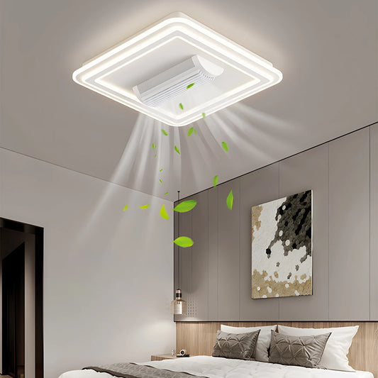 Bladeless LED Ceiling Fan – Smart Remote Control, Invisible Design for Bedroom & Living Room