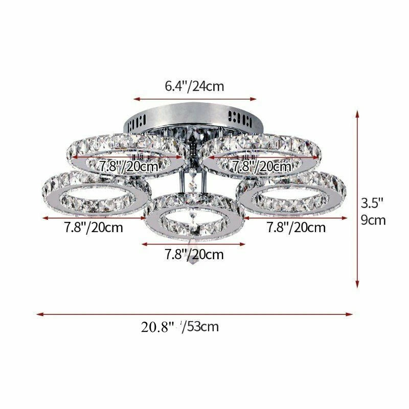 Luxury Crystal Ceiling Fan – Smart App & Remote Control LED Chandelier